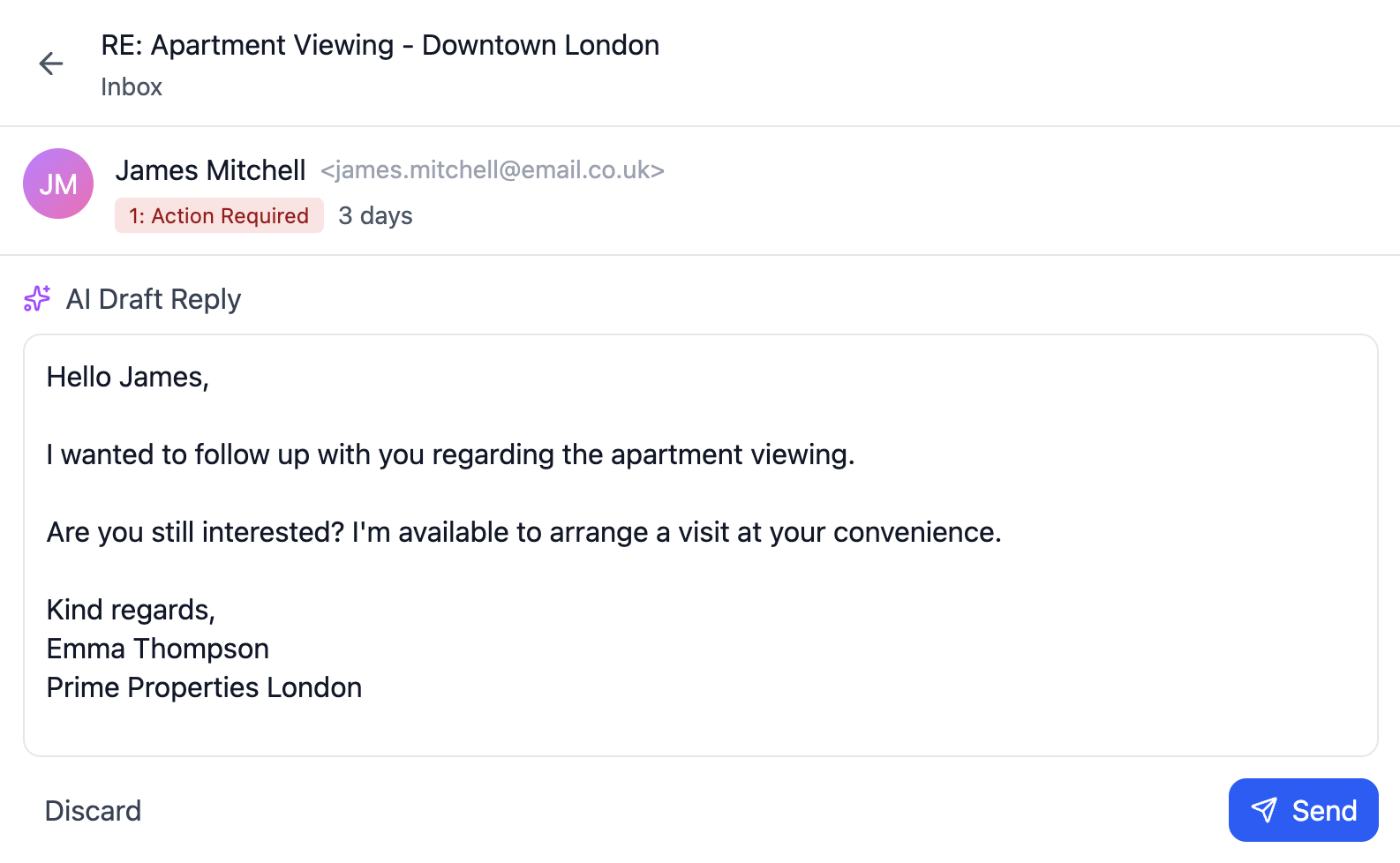 We follow up on unanswered emails